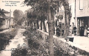 Ancien canal des 3 moulins à Figeac (Rue du Faubourg du Pin) dans le Lot