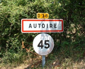 Panneau du village d'Autoire