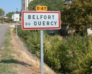Panneau du Village de Belfort-du-Quercy