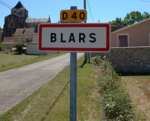 Panneau du village de Blars