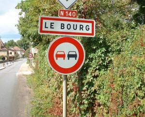 Panneau du village du Bourg