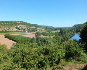 Point de vue sur la vallée du Lot depuis Camboulan en Aveyron