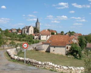 Le bourg de Lugagnac dans le Lot