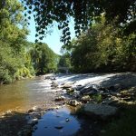 La chaussée de Bullac sur le Célé dans le Lot