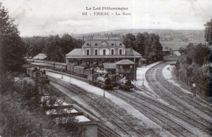 Gare ferroviaire de Figeac dans le Lot