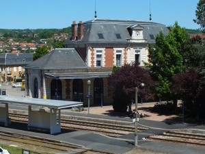 Gare ferroviaire de Figeac dans le Lot