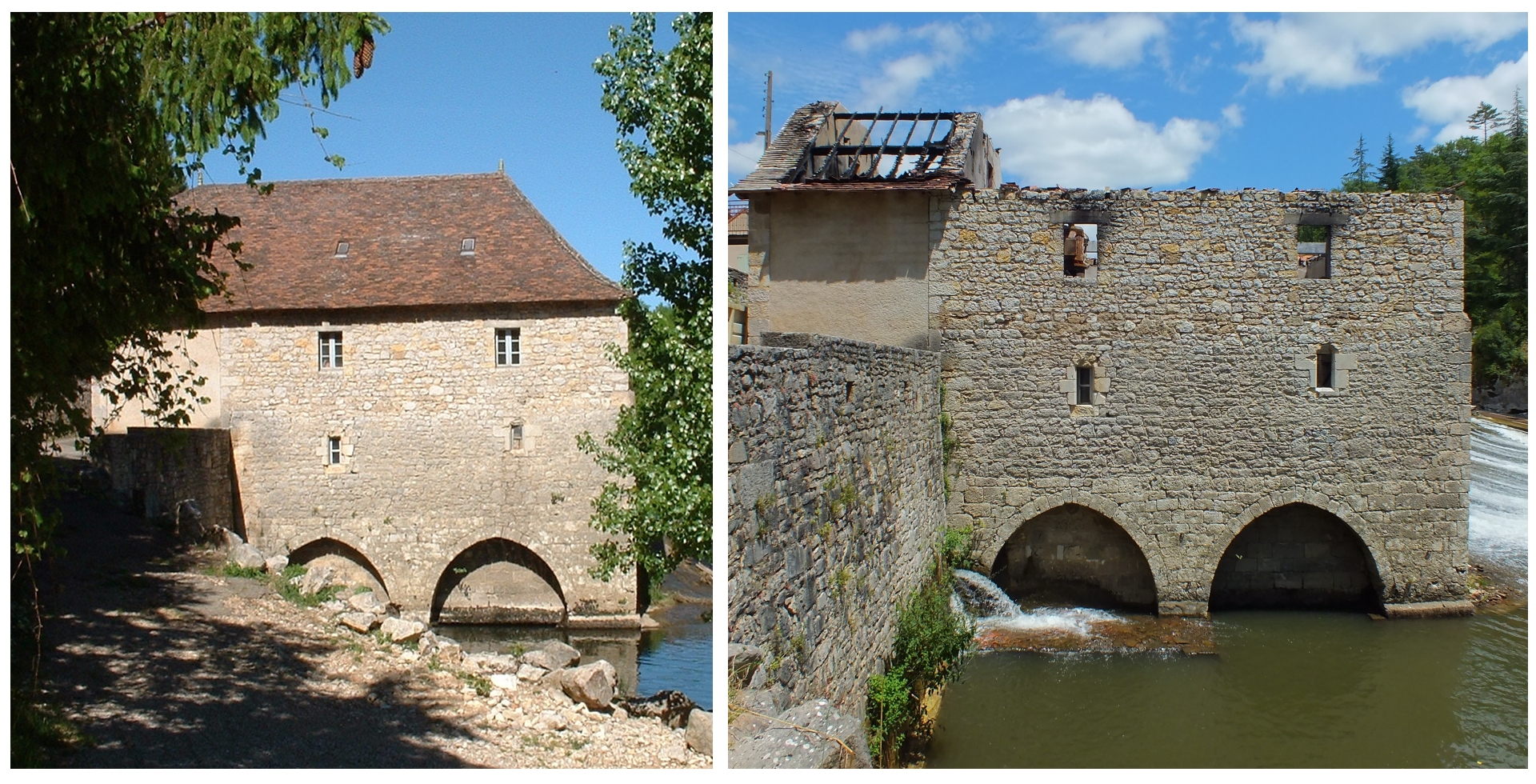Le moulin à eau du château à Cabrerets