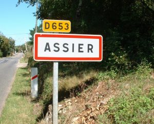 Communes - Assier - - Panneau du village de Assier