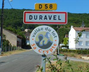 Communes - Duravel - - - Panneau du village de Duravel