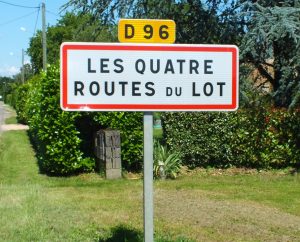 Communes - Les Quatre-Routes-du-Lot - - - Panneau du village des Quatre-Routes-du-Lot