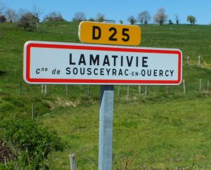 Communes - Lamativie (Sousceyrac-en-Quercy) - - Panneau du village de Lamativie (Sousceyrac-en-Quercy)