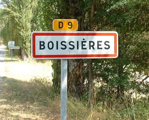 Communes - Boissières - - Panneau du village de Boissières