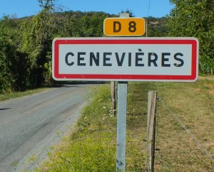 Communes - Cénevières - - Panneau du village de Cénevières