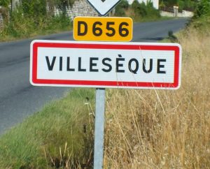 Communes - Villesèque - - Panneau du village de Villesèque