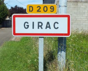Communes - Girac - - Panneau du village de Girac
