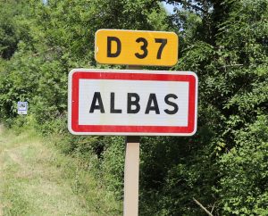 Communes - Albas - - Panneau du village d'Albas