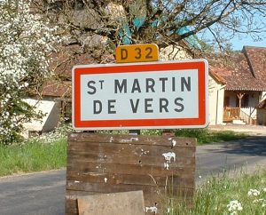 Communes - Saint-Martin-de-Vers (Les-Pechs-du-Vers) - - Panneau du village de Saint-Martin-de-Vers
